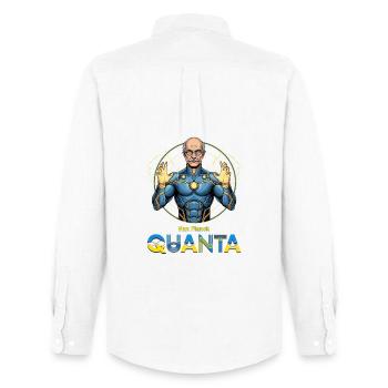 Quanta Planck Superhero - Men's Oxford Shirt by Stanley/Stella - white - Back - AI Model Male 185 dark (185cm)