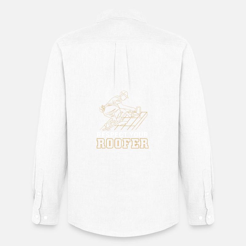 Dachdecker Handwerker Beruf Spruch - Männer Oxford Hemd von Stanley/Stella - Weiß
