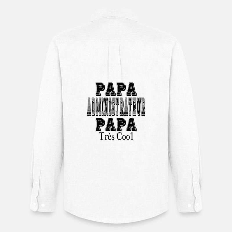 Papa Administrator Sehr cooler Papa - Männer Oxford Hemd von Stanley/Stella - Weiß
