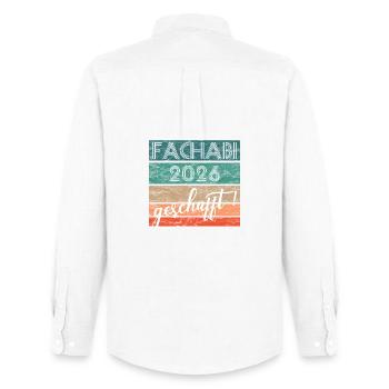 Baccalauréat professionnel Fachabi 2026 terminé - Chemise Oxford homme Stanley/Stella - blanc - Dos - AI Model Male 185 dark (185cm)