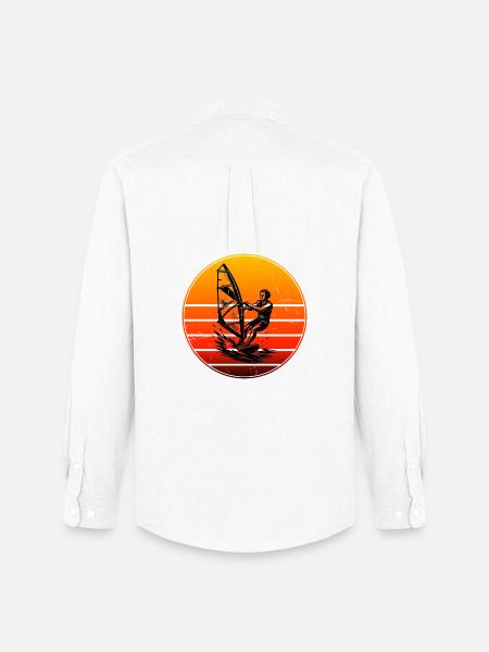 Minimalist Windsurfing Motif - Men's Oxford Shirt by Stanley/Stella - white
