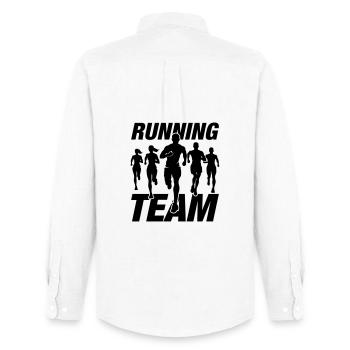 Running Team Laufen Marathon - Men's Oxford Shirt by Stanley/Stella - white - Back - AI Model Male 185 dark (185cm)