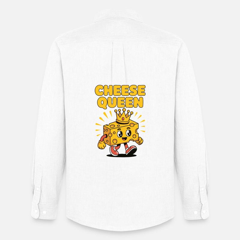 Cheese Queen – Käse mit Krone - Männer Oxford Hemd von Stanley/Stella - Weiß