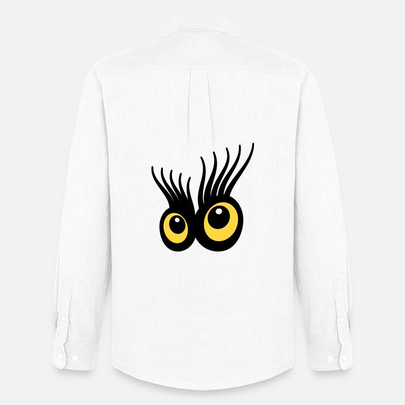 Augen - Männer Oxford Hemd von Stanley/Stella - Weiß