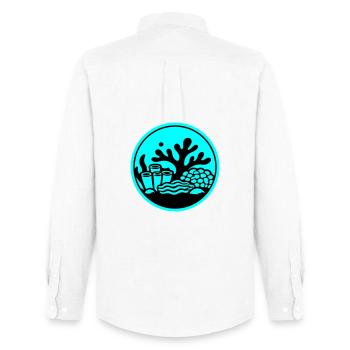 Coral Symbol Coral Reef Ocean - Men's Oxford Shirt by Stanley/Stella - white - Back - AI Model Male 185 dark (185cm)