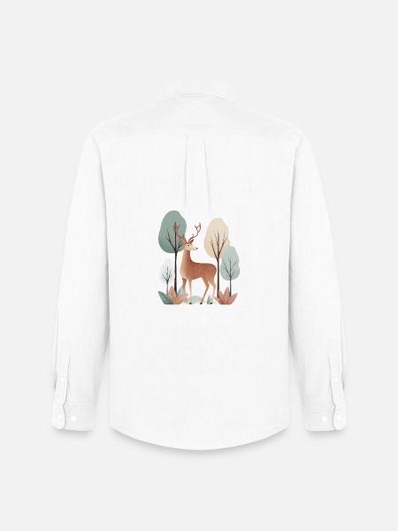 Deer in the forest – Calm and natural animal - Men's Oxford Shirt by Stanley/Stella - white