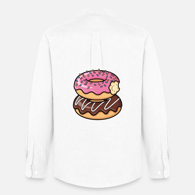 Sweet Stack Donuts Pop Art - Männer Oxford Hemd von Stanley/Stella - Weiß