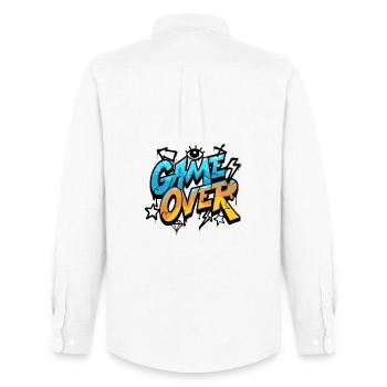 Game Over Graffiti Néon - Chemise Oxford homme Stanley/Stella - blanc - Dos - AI Model Male 185 dark (185cm)