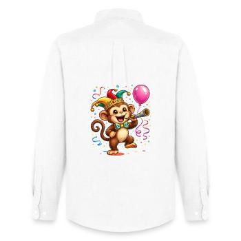 Singe de carnaval – Motif joyeux de carnaval - Chemise Oxford homme Stanley/Stella - blanc - Dos - AI Model Male 185 dark (185cm)