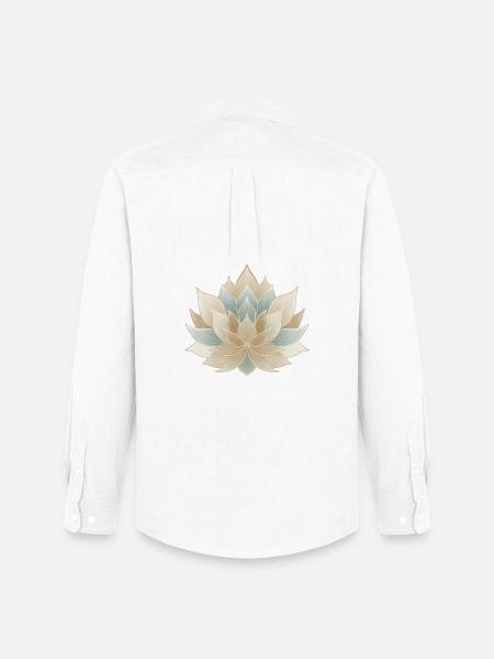 Zen lotus, symbol of calm and balance - Men's Oxford Shirt by Stanley/Stella - white