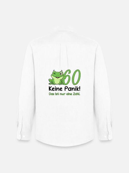 60 Geburtstag Design – Keine Panik! Lustig Frosch - Männer Oxford Hemd von Stanley/Stella - Weiß
