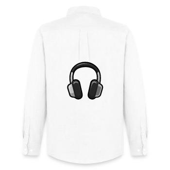Headphones for electronic sound lovers - Men's Oxford Shirt by Stanley/Stella - white - Back - AI Model Male 185 dark (185cm)