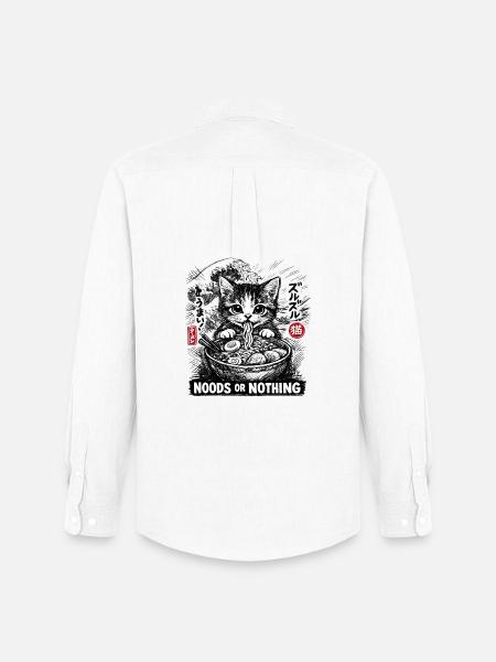 Katzen ramen: Noods or Nothing - Men's Oxford Shirt by Stanley/Stella - white