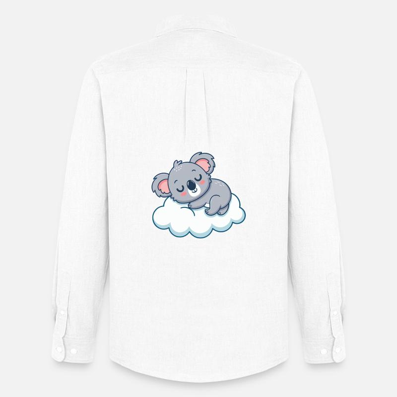 Traumhafter Koala auf der Wolke - Männer Oxford Hemd von Stanley/Stella - Weiß