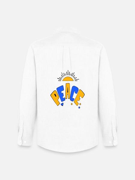 Peace - Men's Oxford Shirt by Stanley/Stella - white