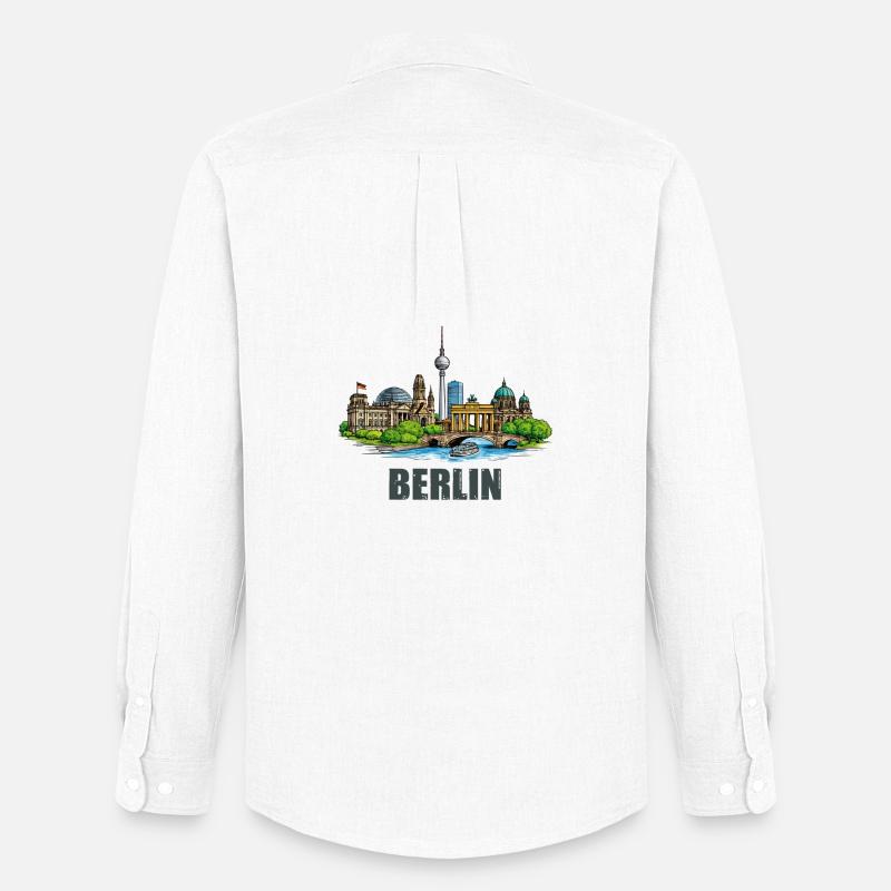 Skyline di Berlino - Stanley/Stella Camicia Oxford uomo - bianco