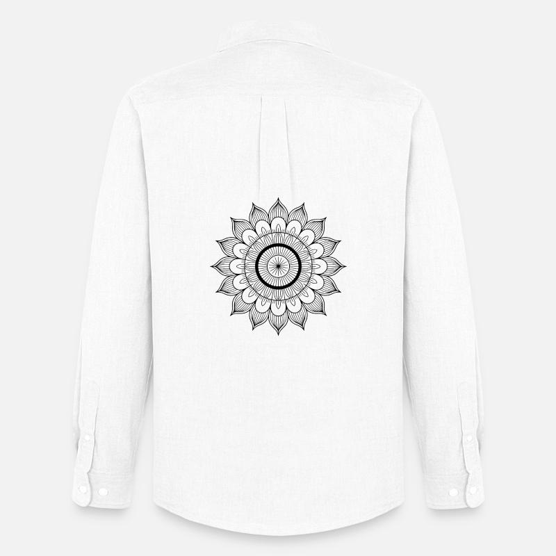 Mandala - Männer Oxford Hemd von Stanley/Stella - Weiß