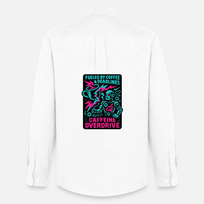 Telearbeit – Telearbeit – Voll-Fernarbeit - Männer Oxford Hemd von Stanley/Stella - Weiß