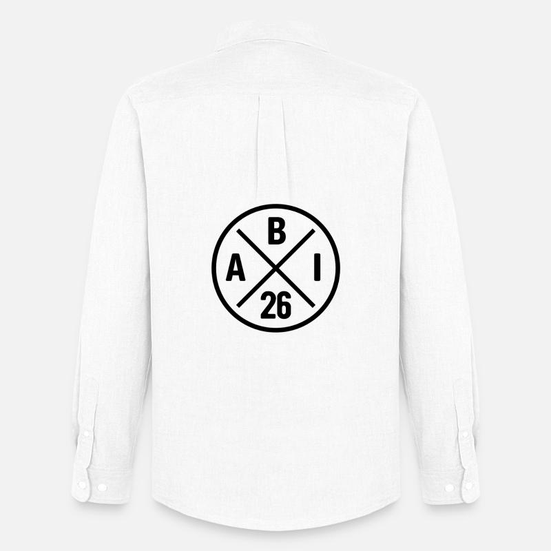 ABI 26 - Abitur - Geschenk - Kontrast Design - Männer Oxford Hemd von Stanley/Stella - Weiß
