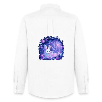 Sugar Cave Bunny in Candy Light - Men's Oxford Shirt by Stanley/Stella - white - Back - AI Model Male 185 dark (185cm)