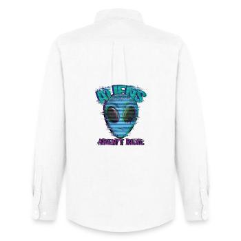 Bizarre, ce n’est pas un vrai bug extraterrestre - Chemise Oxford homme Stanley/Stella - blanc - Dos - AI Model Male 185 dark (185cm)