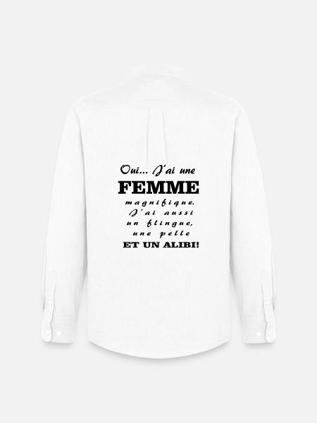 Une femme magnifique - Chemise Oxford homme Stanley/Stella - blanc