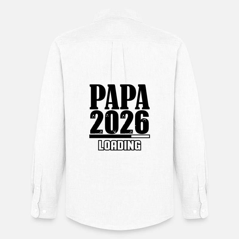 Papa 2026 Loading - Männer Oxford Hemd von Stanley/Stella - Weiß