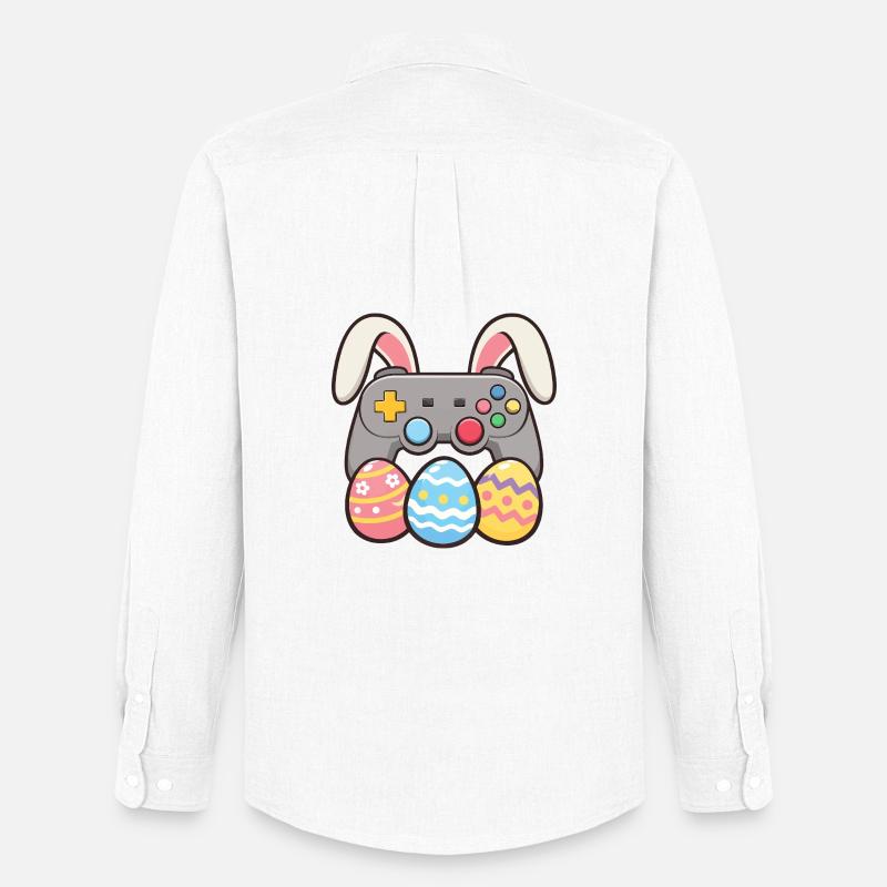 Bunny Gaming Controller Easter Gamer Spaß - Männer Oxford Hemd von Stanley/Stella - Weiß