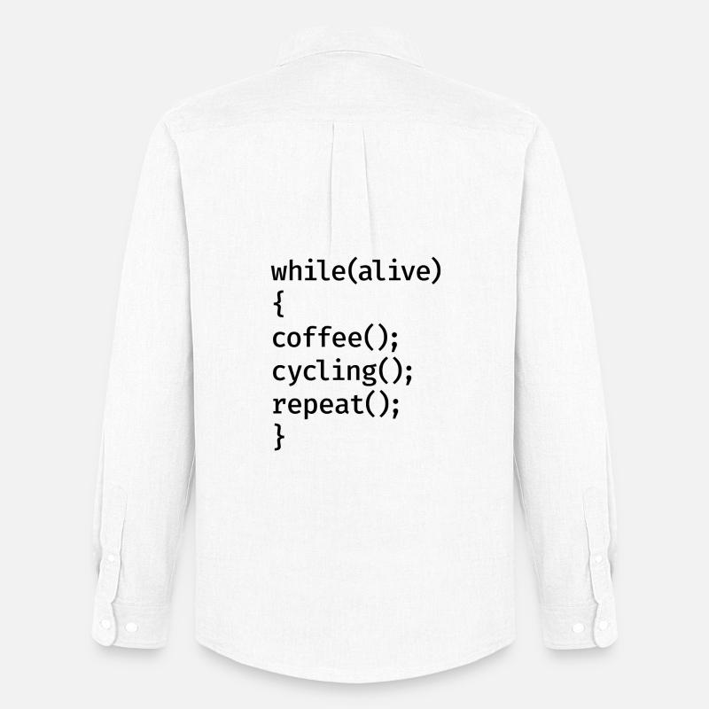 Coding Cycling - Männer Oxford Hemd von Stanley/Stella - Weiß