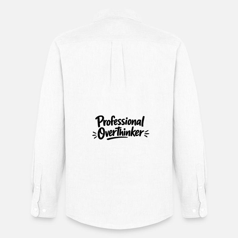 Professional OVERTHINKER Minimalistisch - Männer Oxford Hemd von Stanley/Stella - Weiß