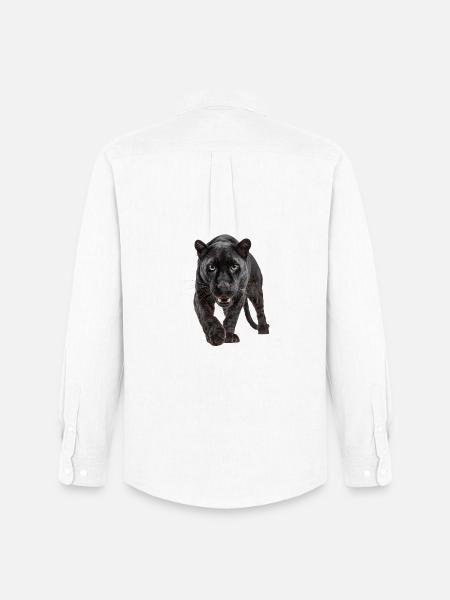 Schwarzer Panther – Kraft, Fokus, Dominanz - Men's Oxford Shirt by Stanley/Stella - white