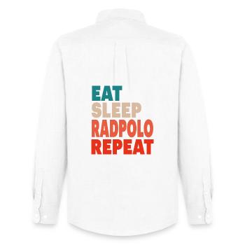 Mange Dors Rad Polo Répète, Radpolo - Chemise Oxford homme Stanley/Stella - blanc - Dos - AI Model Male 185 dark (185cm)