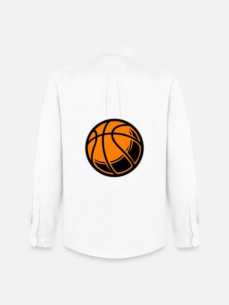 Basketball Ball - Men's Oxford Shirt by Stanley/Stella - white