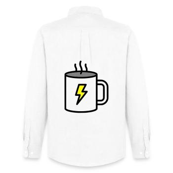 Strong Coffee Cup Electricity - Men's Oxford Shirt by Stanley/Stella - white - Back - AI Model Male 185 dark (185cm)