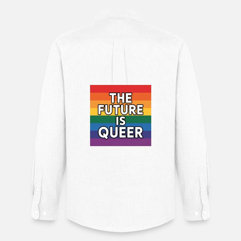 Die Zukunft ist queer – Pride Tee - Männer Oxford Hemd von Stanley/Stella - Weiß