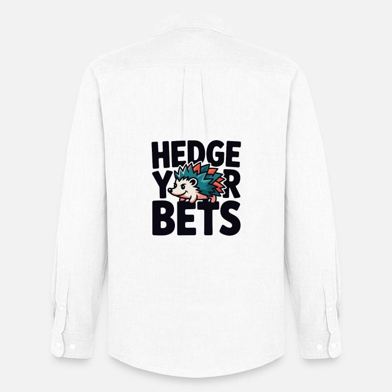 Hedge Your Bets Hedgehog - Männer Oxford Hemd von Stanley/Stella - Weiß