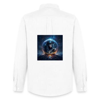 Reina de Hielo en Cúpula Estelar - Men's Oxford Shirt by Stanley/Stella - white - Back - AI Model Male 185 dark (185cm)