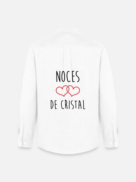 Crystal Wedding 15 Years of Marriage - Men's Oxford Shirt by Stanley/Stella - white