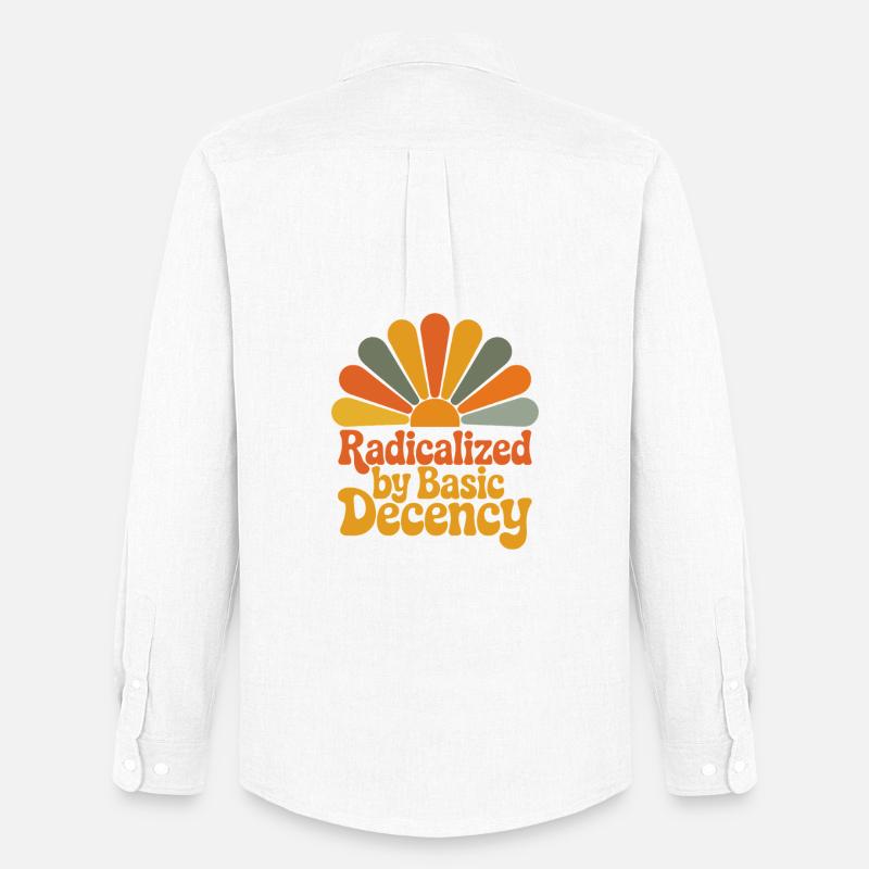 Radicalized by Basic Decency - Men's Oxford Shirt by Stanley/Stella - white