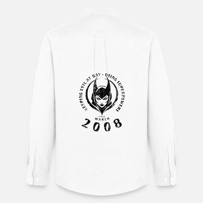 18. Birthday Using Superpowers Since 03/2008 - Men's Oxford Shirt by Stanley/Stella - white