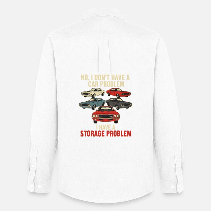 Storage Problem Car Meme Tee - Männer Oxford Hemd von Stanley/Stella - Weiß