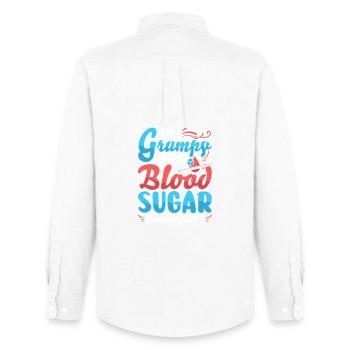 Diabetes type 1 diabetic - Men's Oxford Shirt by Stanley/Stella - white - Back - AI Model Male 185 dark (185cm)