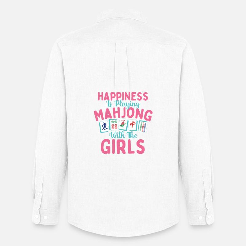 Felicità Giocando a Mahjong con le ragazze - Stanley/Stella Camicia Oxford uomo - bianco