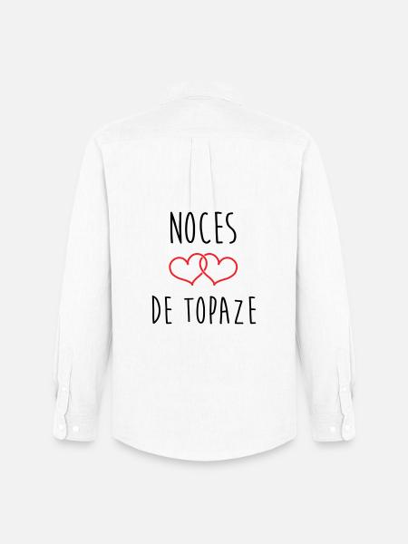 Topaz-Hochzeit 44 Jahre Ehe - Männer Oxford Hemd von Stanley/Stella - Weiß