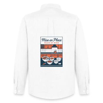Mise en Place | Order in cooking - Men's Oxford Shirt by Stanley/Stella - white - Back - AI Model Male 185 dark (185cm)