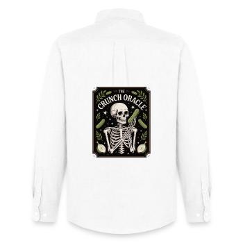 Le croquant Oracle Squelette Et Concombres Humour - Chemise Oxford homme Stanley/Stella - blanc - Dos - AI Model Male 185 dark (185cm)