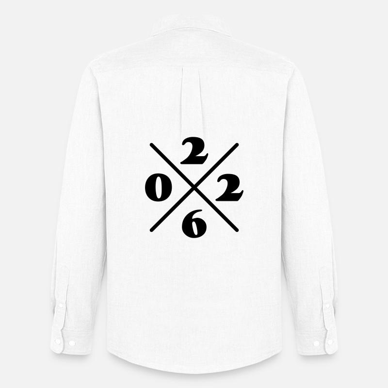 2026 Element Jahr - Männer Oxford Hemd von Stanley/Stella - Weiß