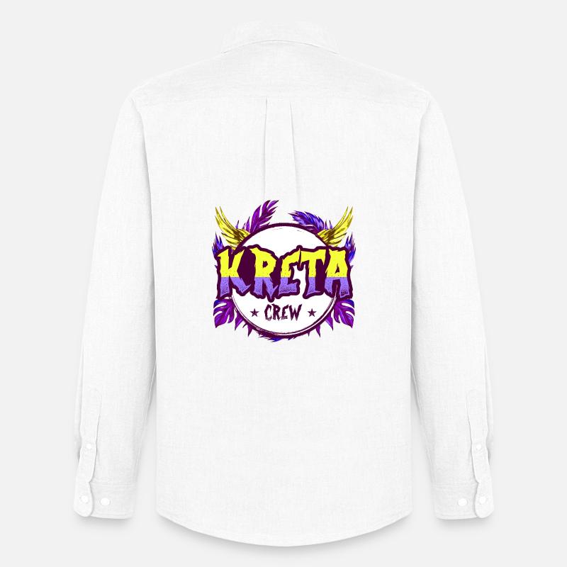 Kreta Crew Bunt - Männer Oxford Hemd von Stanley/Stella - Weiß