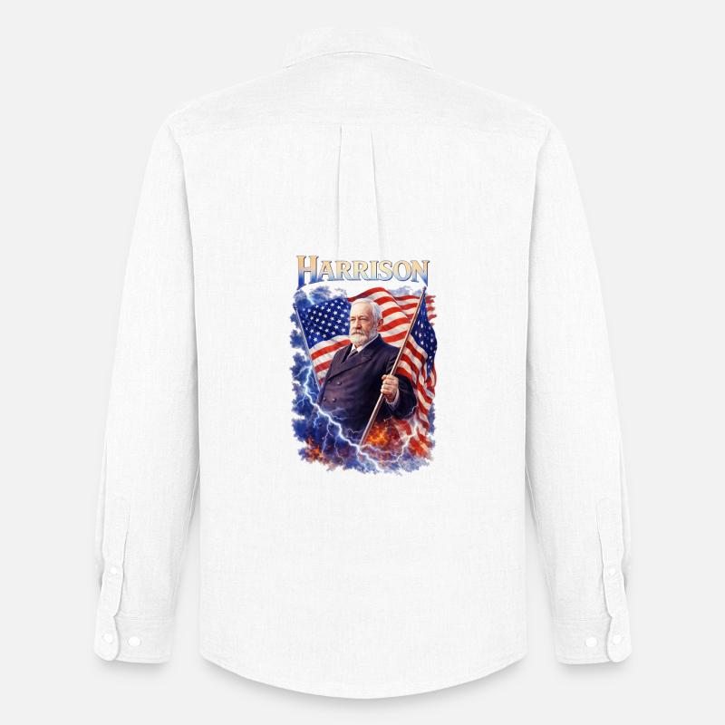Harrison Patriot Thunder - Stanley/Stella Camicia Oxford uomo - bianco