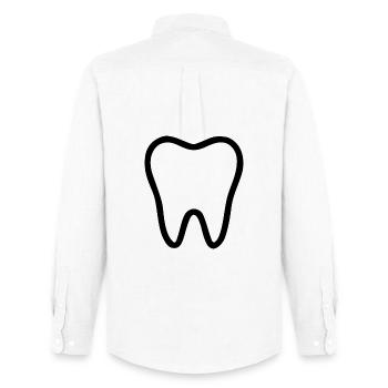 Dente, dents, cadeau dentiste - Chemise Oxford homme Stanley/Stella - blanc - Dos - AI Model Male 185 dark (185cm)